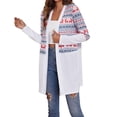 thumbnail image 3 of Wangsaura Female Long Coat, Long Sleeve Cardigan Jacket Blouse, 3 of 7