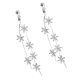 thumbnail image 3 of EeaseMX 1 par de pendientes de botón con diamantes de imitación de cristal sin perforar, con forma de flor para novia, joyería para fiesta de boda, decoración para mujer (plata), 3 of 7