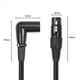 thumbnail image 4 of 2X 3 Pines XLR Ángulo Recto Macho A Hembra Enchufe Micrófono Cable de Audio Cable Blindado Accesorios de Instrumentos Musicales, 4 of 5