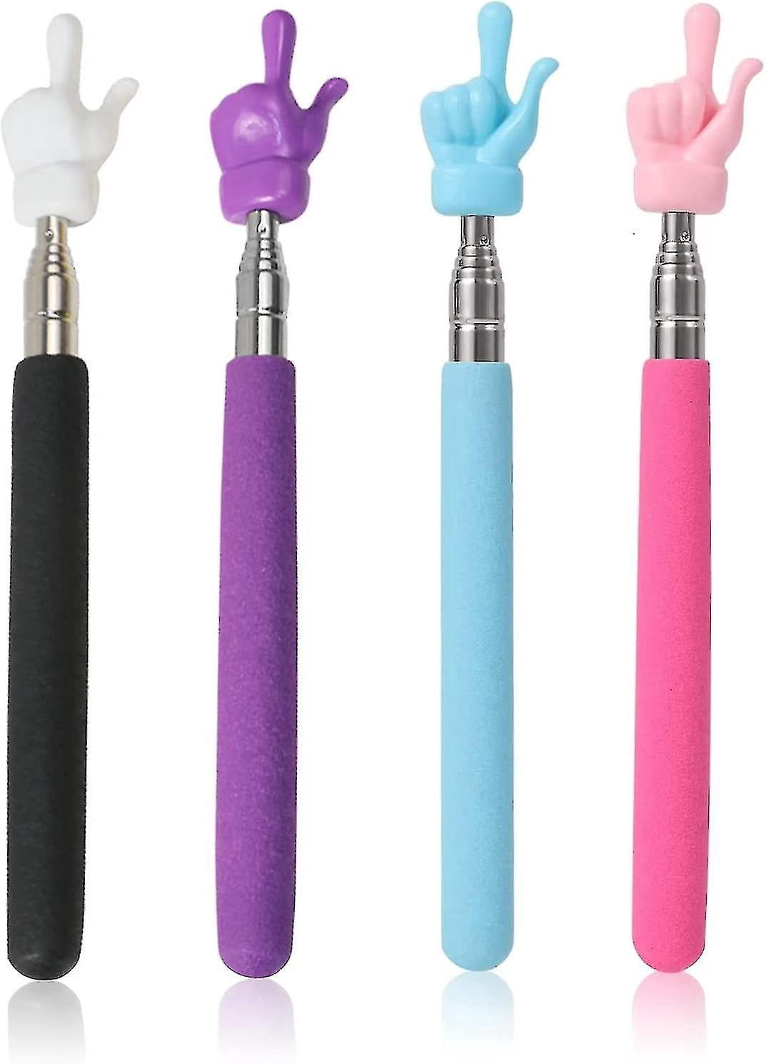 4pcs Telescopic Teachers Pointer, Mini Hand Pointers Finger Pointer ...