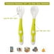 thumbnail image 4 of Utensilios para bebés Cucharas con estuche seguro de viaje Bebés pequeños Niños Alimentación Cuchara de entrenamiento Agarre fácil Resistente al calor Flexible Suave Perfecta Autoalimentación Cucharas de aprendizaje Verde hierba Sailing Electrónica, 4 of 6