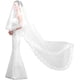 thumbnail image 1 of Velo de Novia con Bordes de Encaje Velo de Novia Ondulado Largo 5 Metros Elegante Hermoso Velo Blanco Accesorios de Boda Nupcial Princesa Tul Catedral Ceremonia Fotógrafo, 1 of 5