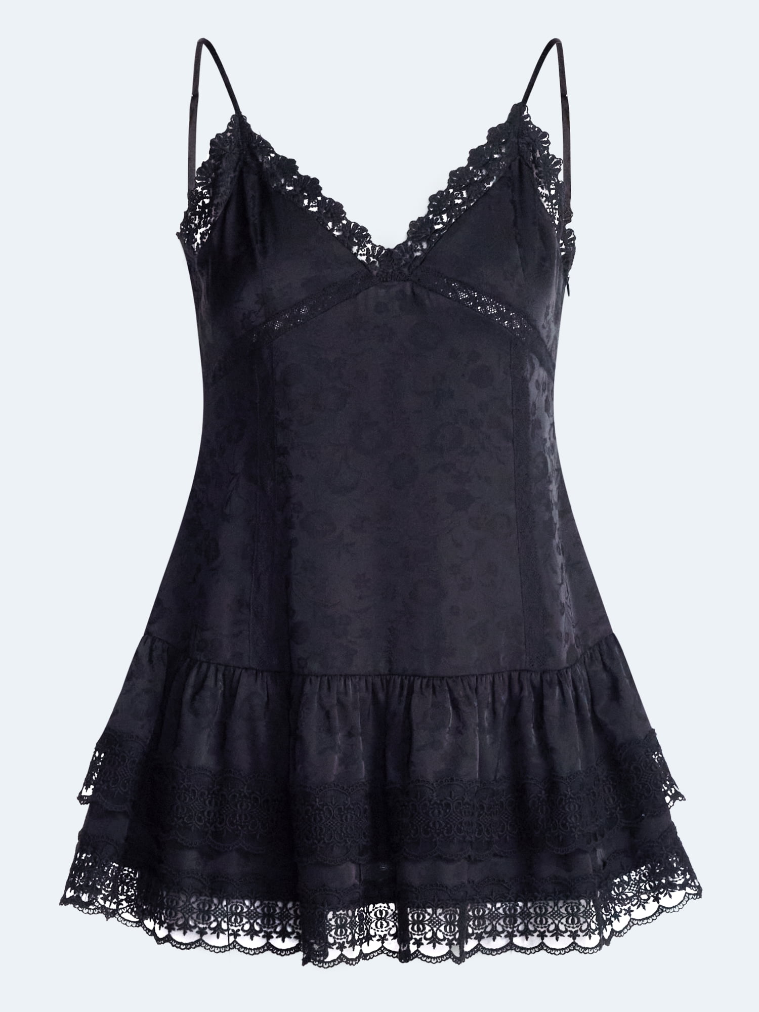 Scoop Women's and Women's Plus Tiered Lace Cami, Sizes XS-4X