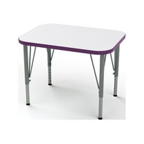 Tot Mate Versa Adjustable Height Kids Desk for School or Home, Tall Size (White/Purple, 21 - 30" H)