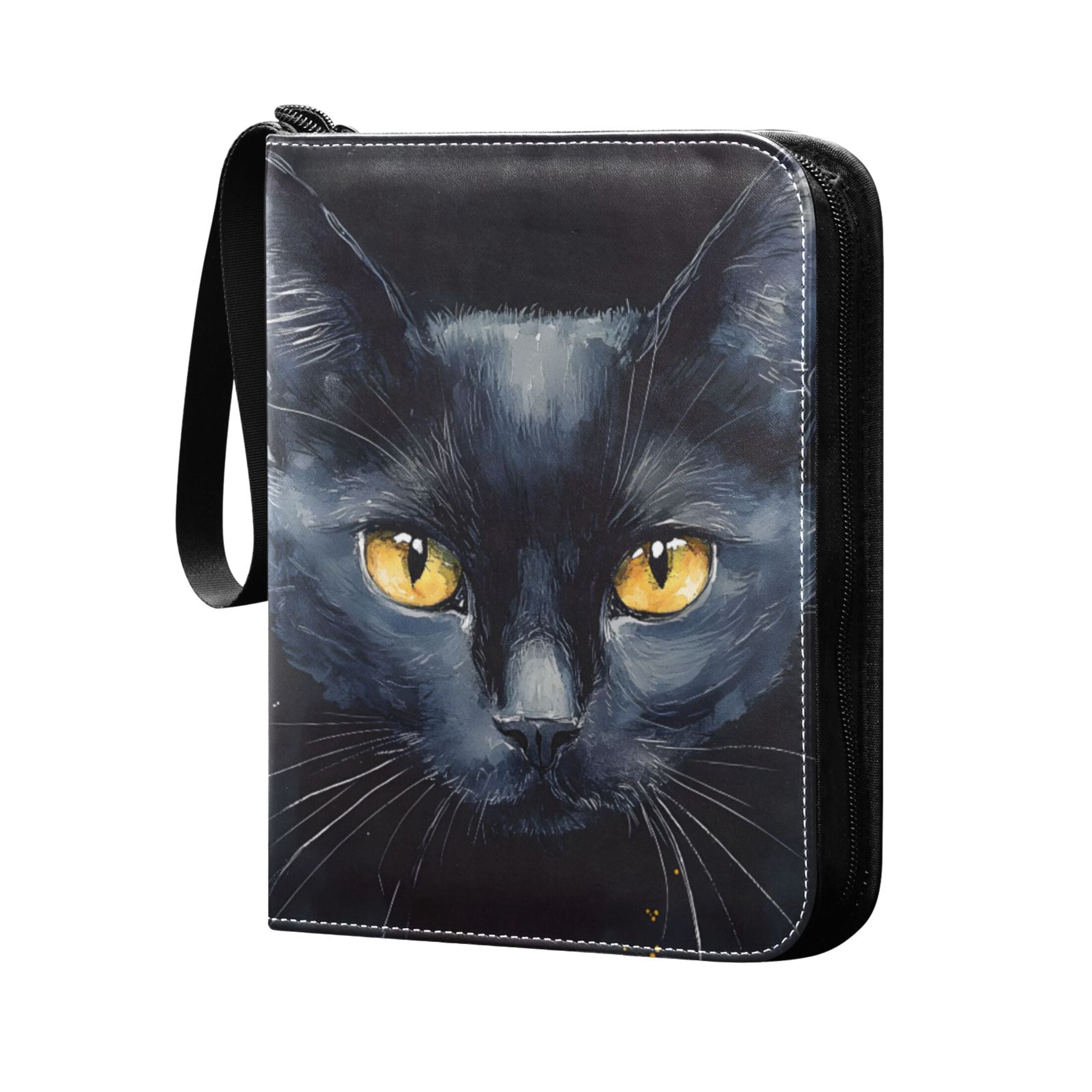 ALAZA Cool Cat Trading Card Binder 4 Pocket Cards Collection Album 400 Folder Holder
