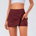 thumbnail image 4 of Faldas de tenis para mujer con bolsillos Falda pantalón de golf atlética Forro 2 en 1, 4 of 7
