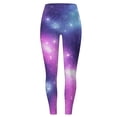 thumbnail image 2 of TaTaai Starry Sky Print Stretchy Elastic Fashion Women High Waisted Yoga Pants Non-see-through Breathable Gym Workout Casual Daily Leggings Gift, 2 of 5