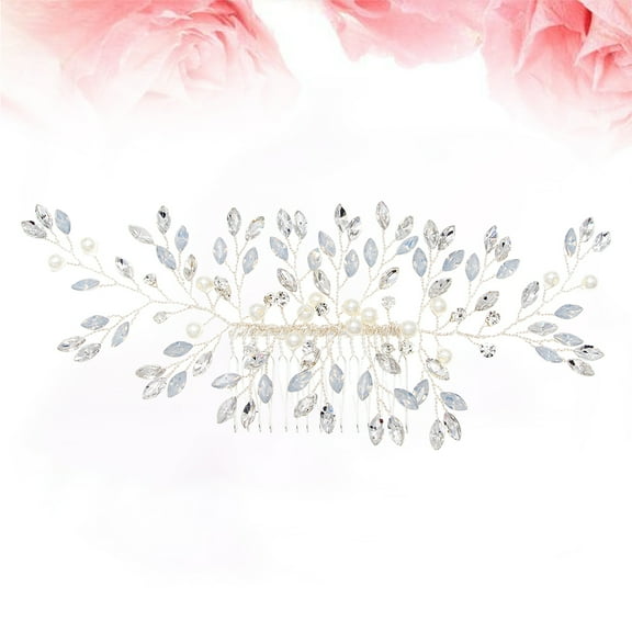 HONMEET Rhinestone Wedding Headpiece Comb for Brides and Bridesmaids Elegant Bridal Hair Accessories