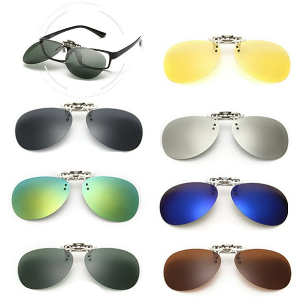 tooloflife 1/2 Pcs Polarized Lenses Clip On Glasses Sunglasses Metal