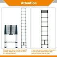 thumbnail image 7 of BOWEITI 12.5FT One-button Retraction Stainless Steel Telescoping Extension Ladder, Heavy Duty 330lbs Max Capacity, 7 of 7