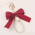 thumbnail image 6 of Osdhezcn Pearl Chain Keychain with Ribbon Bowknot Stylish Key Accessory Bag Decoration, 6 of 17