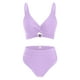 thumbnail image 5 of Traje de baño de bikini liso sin mangas para mujer, traje de baño push-up acolchado, conjuntos de blusa de traje de baño de poliéster para mujer, 5 of 6