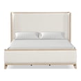 thumbnail image 3 of Furniture of America Enmi Solid Wood Wingback Panel Bed, King, Natural Oak, 3 of 14