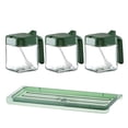 thumbnail image 1 of Ollas de cristal transparentes de los botes del condimento, sistema de cristal de la caja del condimento del envase de la especia del tarro del condimento, 1 of 6