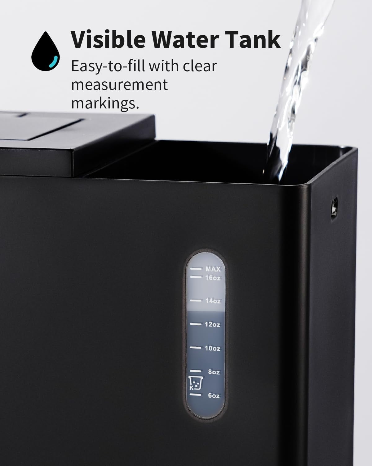Hot Iced Coffee Maker, K-Cups Ground Coffee, Single-Serve Brewer with Bold Setting, Reusable Filter, Travel Mug Friendly, Compact Quick Brew, Black