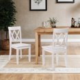 thumbnail image 2 of Duhome Solid Wood Dining Chairs Set of 2 Modern Cross Back Chairs for Kitchen, Dining Room,White, 2 of 7