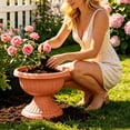 thumbnail image 3 of Tong Southern Patio Dynamic Design Outdoor Home Resin Versatile Planter For Entryways And Backyard Patios White, 3 of 4