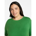 thumbnail image 4 of Terra & Sky Women's Plus Size Crewneck Tee with Short Sleeves, Sizes 0X-5X, 4 of 5