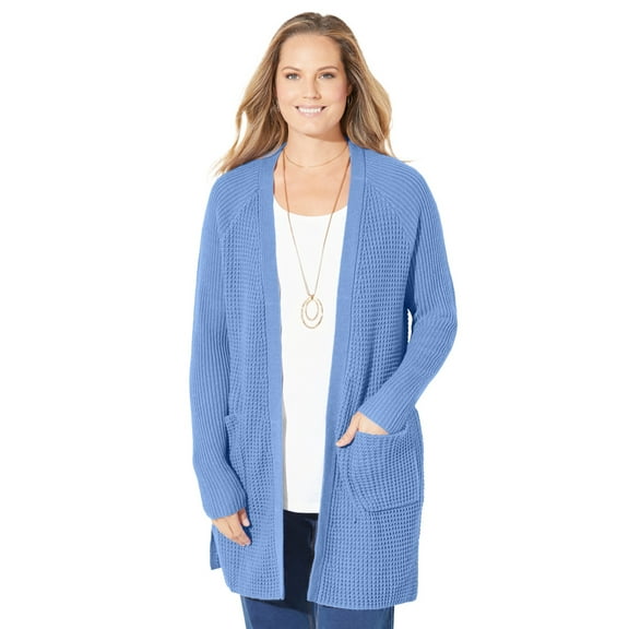 Catherines Women's Plus Size Daydream Waffle Knit Sweater