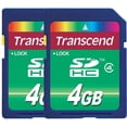 thumbnail image 2 of 2 X Transcend 4GB Class 4 Secure Digital SDHC Memory Card, 2 of 2