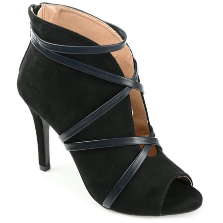 

Journee Collection Womens Samara Wide Width Back Heel Zip Peep Toe Stiletto Booties