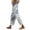 Blue 1, variant on kaondbfi Women's Linen Printed Casual Pants Summer Lightweight Elastic Waist Beach Vacation Trousers with Pockets