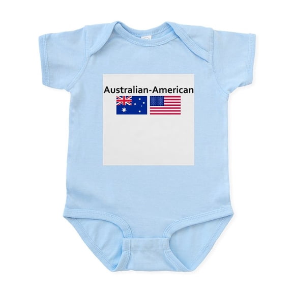 CafePress - Australian American Infant Bodysuit - Baby Light Bodysuit, Size Newborn - 24 Months
