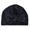 thumbnail image 2 of Visland Baby Turban Hat, Fashion Casual Solid Color Bow Decor Elastic Soft Cozy Knitted Autumn Winter Head Warm Windproof Beabie Cap for Daily Wear (0-3 Years), 2 of 7