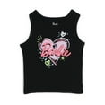 thumbnail image 3 of Barbie Ribbed Tank Top and French Terry Shorts Outfit Set Logo Graffiti Toddler to Big Kid, 3 of 5