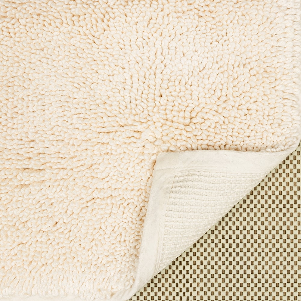 Mohawk Home Classic Cotton Plush Stain/Fade Resistant Non-Slip Washable Bath Mat, Parchment, 1' 9" X 2' 10"