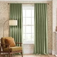 thumbnail image 3 of NICETOWN Room Darkening Velvet Curtains, Sage Green, 52" W x 84" L, 2‑Panel Set, 3 of 9