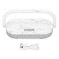 thumbnail image 1 of Luz nocturna LED 4 en 1, lámpara de noche táctil con música y cargador inalámbrico, altavoz portátil Bluetooth, soporte para teléfono para dormitorio, veteado, 1 of 8