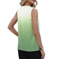 thumbnail image 5 of FDGIU Women's V Neck Front Pleat Sleeveless Satin Tank Top, Solid Loose Straight Hem Business Casual Camisole Blouse, 5 of 7