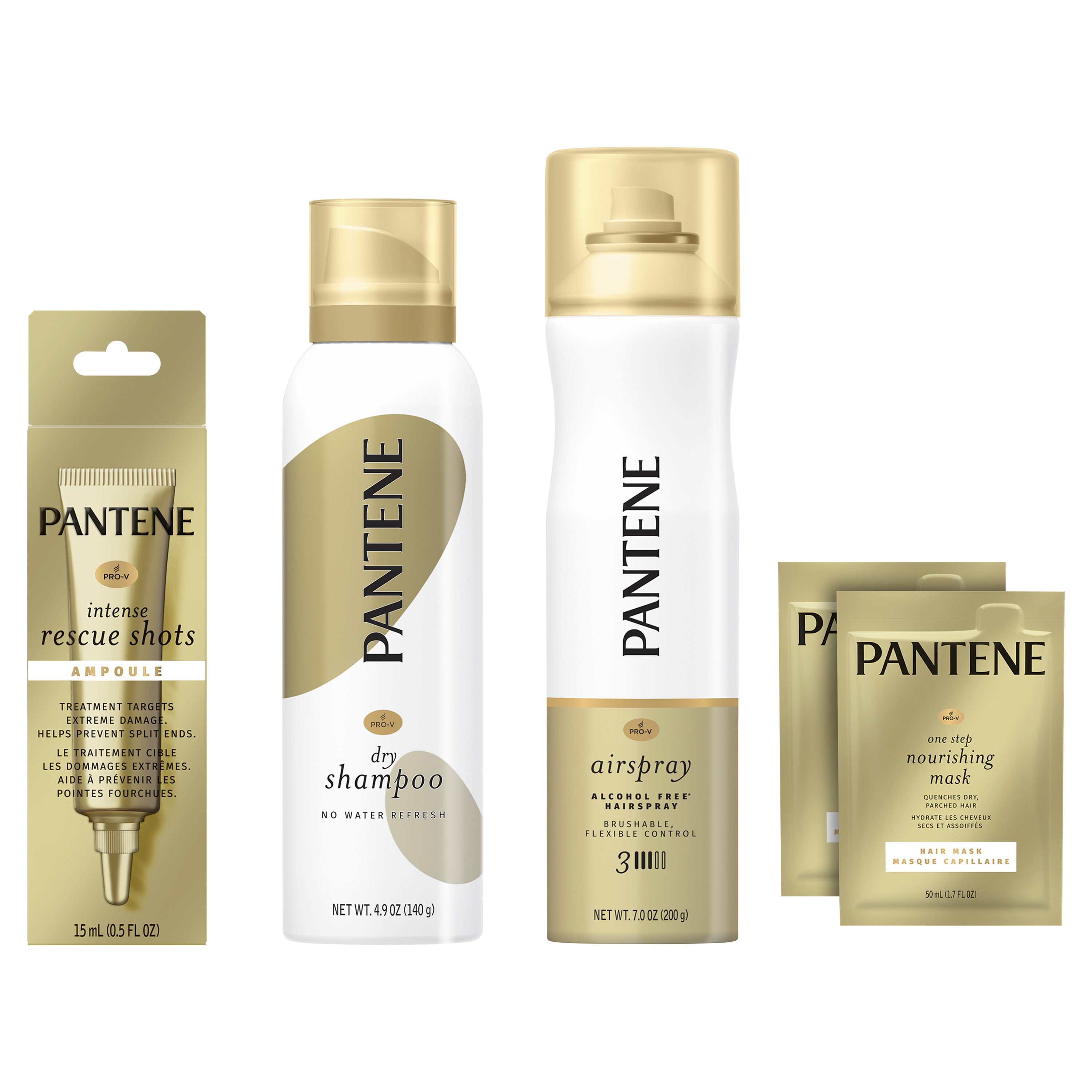 Pantene Festival Hair Kit – Dry Shampoo, Hairspray, Nourishing Mask, Rescue Shot, Frizz Iron - image 2 of 8