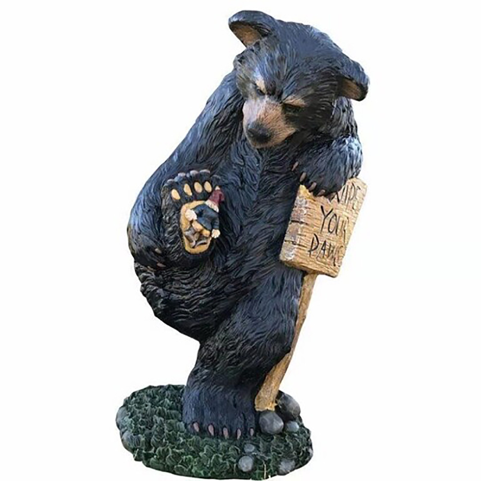 MIARHB Wipe YourPaws Bear Statue Gnomes Creative Resin Decoration