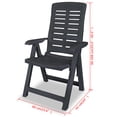 thumbnail image 4 of vidaXL Chaises de Jardin Inclinables 2 Pcs Plastique Anthracite, 4 of 5