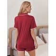 thumbnail image 5 of Ekouaer Pajamas for Women Set 2 Piece Soft Button Up Pjs Short Sleeve Summer Lounge Sets Comfy Sleepwear, 5 of 6