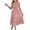 Pink, variant on Wlynlyn Womens Dresses Sleeveless Casual Loose Midi Sundress Summer Beach Plain Smocked Vacation Tiered Long Dresses