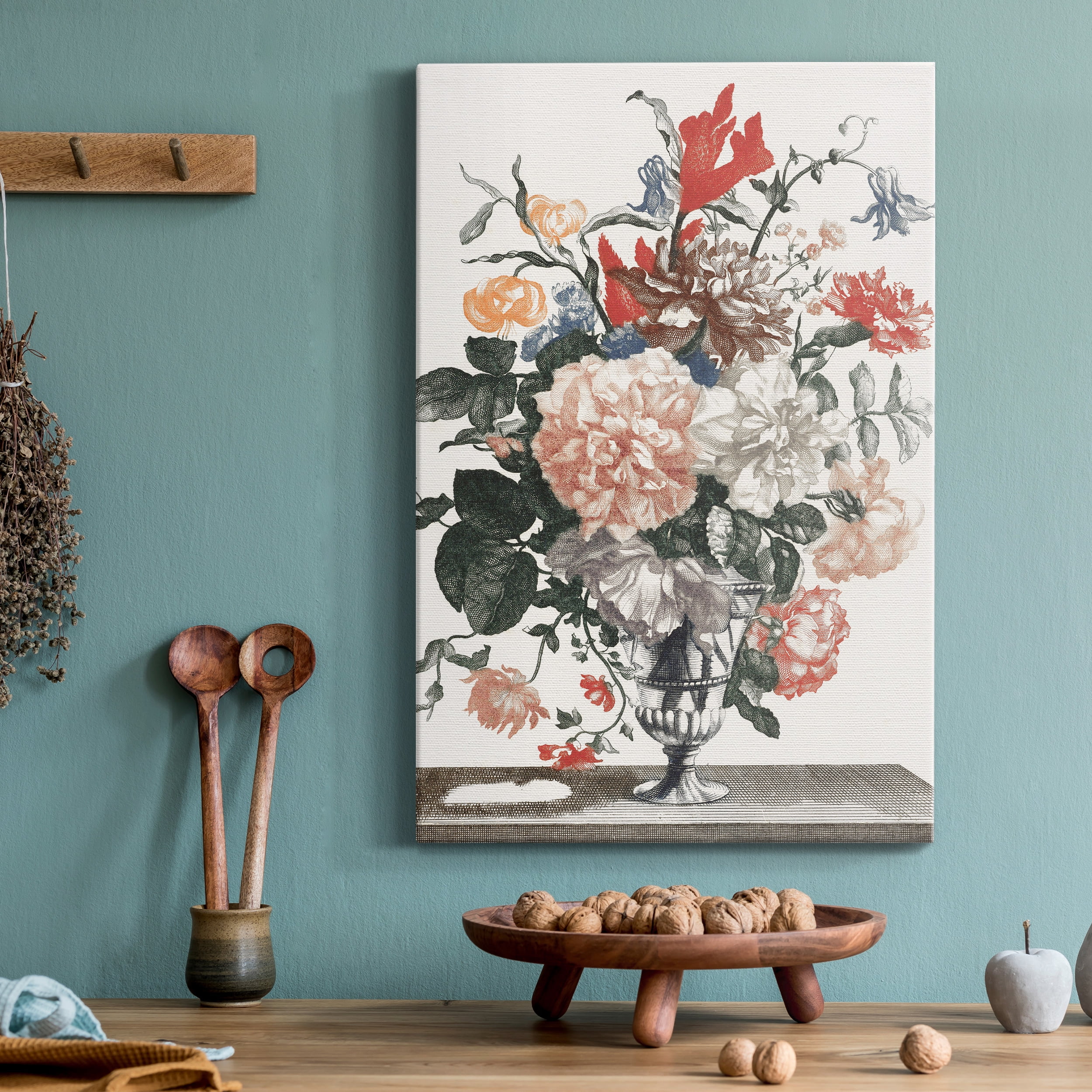 Flowers in a Glass Premium Gallery Wrapped Canvas - Ready to Hang - 40 x 60