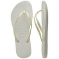 thumbnail image 5 of Havaianas Women's Slim Flip Flops - Spring and Summer Pool Sandals for Women - White, 9/10, 5 of 7
