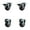 2 Swivel w/2 Posi Lock Brakes - 2 Rigid, variant on 3.5 Inch Black Polyurethane Wheel Swivel Top Plate Caster Set 2 Total Lock Brake