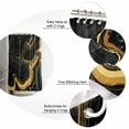 thumbnail image 5 of 60x72 Inch Shower Curtains for Bathroom Marble Black Fabric Bath Curtain Decor Vintage Gold Art Abstract Farmhouse Waterproof Restroom Curtains Shower Set Accessories with 12 Hooks 60 Inch, 5 of 6