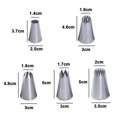 thumbnail image 2 of 5 pcs/set Large Piping Set,Stainless Steel Decoration Set Nozzles Tip,Pastry Cake Decorating Baking Tools, 2 of 4
