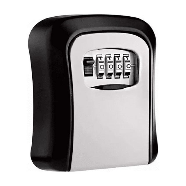 Caja Fuerte De Almacenamiento De Llaves Montada Negro/Plata
