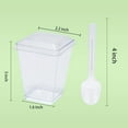 thumbnail image 3 of 5 Oz Dessert Cups With Lids And Spoons Clear Yogurt Cups With Lids Mini Dessert Cups With Spoons Small Square Cups For Fruit Party 20 Packs Practical, 3 of 7