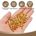 thumbnail image 4 of Uxcell 100Set Ojales de 4mm 1/6 Pulgada Kit de Ojales de Latón con Arandelas para Tela, Cortinas, Lonas, Cinturones de Cuero, Zapatos, Bolsas DIY, Dorado, 4 of 7