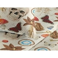 thumbnail image 3 of Ambesonne Witchy Quilted Bedspread Set 3 Pcs, Occult Frog Butterfly Print, King, Cream Vermilion Camel, 3 of 4