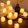 thumbnail image 1 of Velas de lágrimas LED sin llama Velas de té parpadeantes a batería (D), 1 of 7