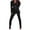 Black, variant on Meichang Women's 3 Piece Outfits Set Slimming Pants Fall Long Sleeve Blazer Jacket Button Lapel Collar Outwear Solid Suits