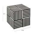 thumbnail image 2 of TOV Furniture Black And White Cube Side Table With Geometric Pattern, 2 of 6